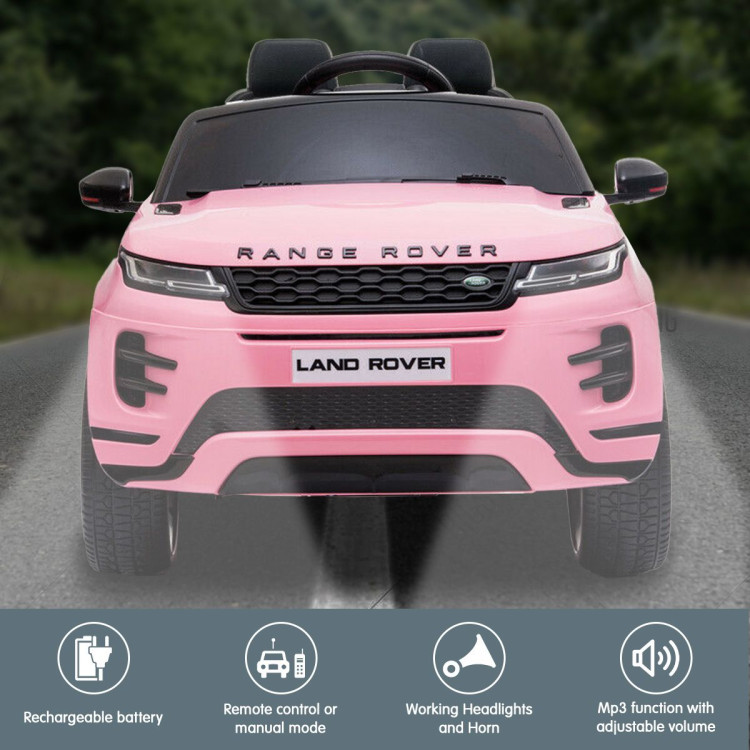 Land Rover Licensed Kids Electric Ride On Car Remote Control - Pink image 4
