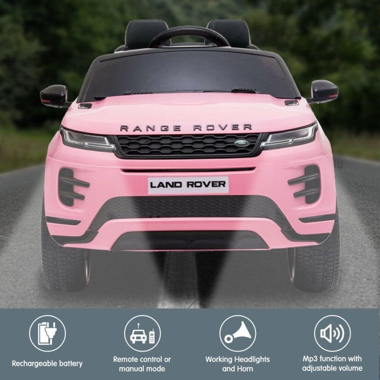 Kahuna Land Rover Licensed Kids Electric Ride On Car Remote Control - Pink image 3