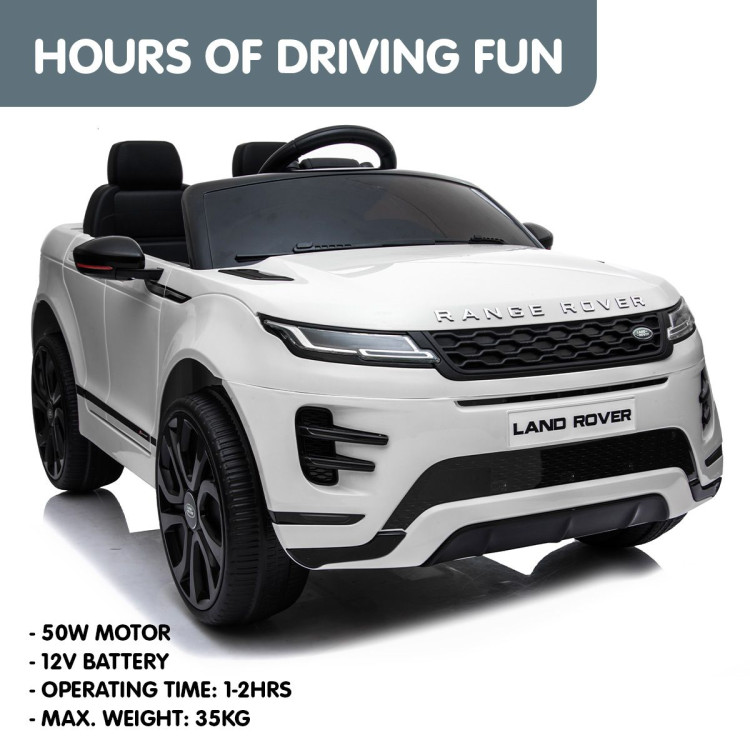 Land Rover Licensed Kids Electric Ride On Car Remote Control - White image 12