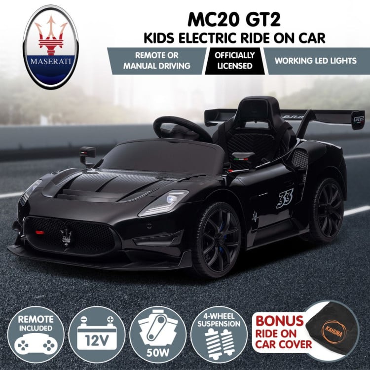 Kahuna Maserati MC20 GT2 Licensed Electric Kids Ride On Race Car - Black image 11
