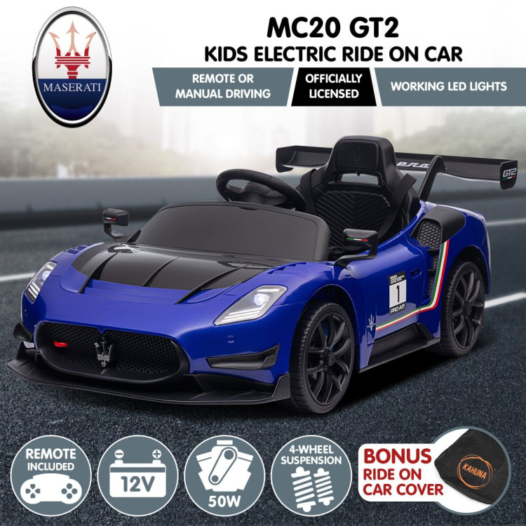 Kahuna Maserati MC20 GT2 Licensed Electric Kids Ride On Race Car - Blue image 11