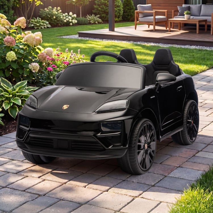 Kahuna Black Porsche Macan Turbo EV Kids Ride On Car 12V Electric Car image 12