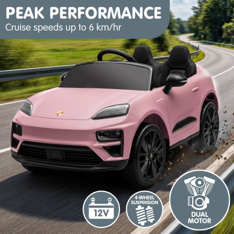 Kahuna Pink Porsche Macan Turbo EV Kids Ride On Car 12V Electric Car image 6