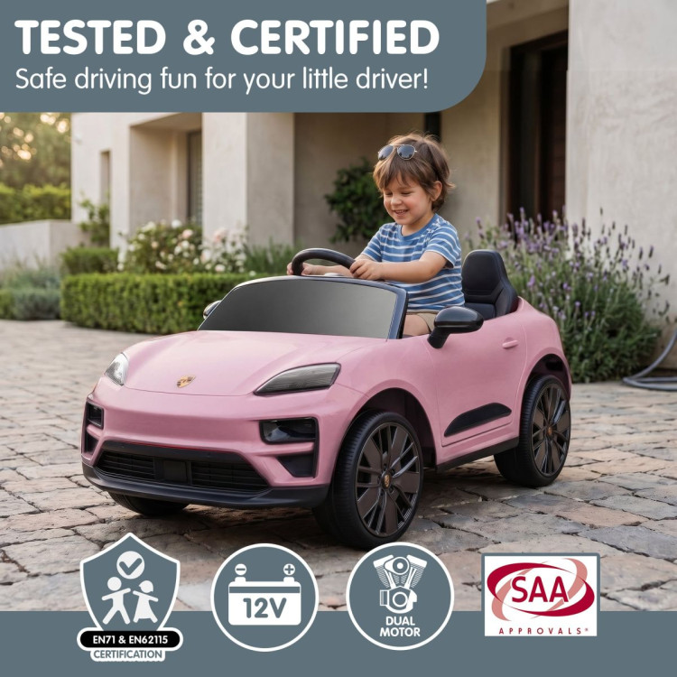Kahuna Pink Porsche Macan Turbo EV Kids Ride On Car 12V Electric Car image 8