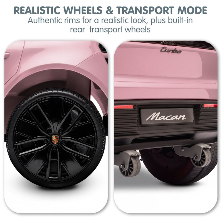 Kahuna Pink Porsche Macan Turbo EV Kids Ride On Car 12V Electric Car image 9