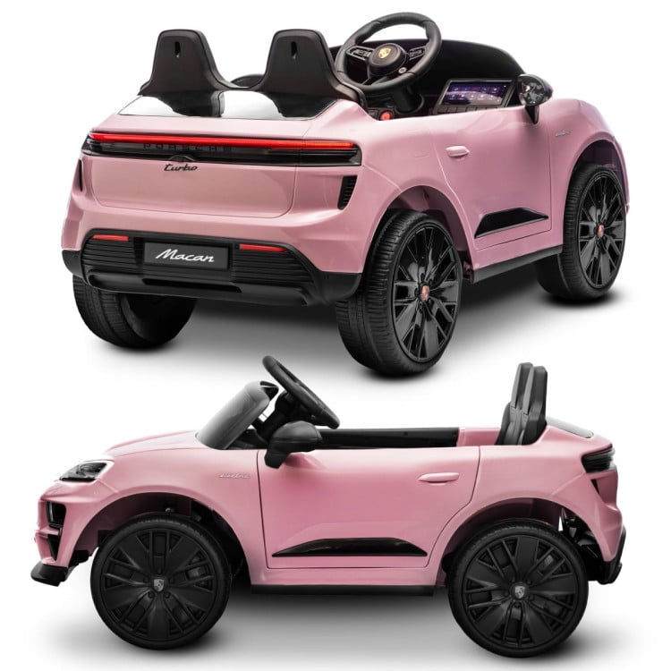 Kahuna Pink Porsche Macan Turbo EV Kids Ride On Car 12V Electric Car image 14