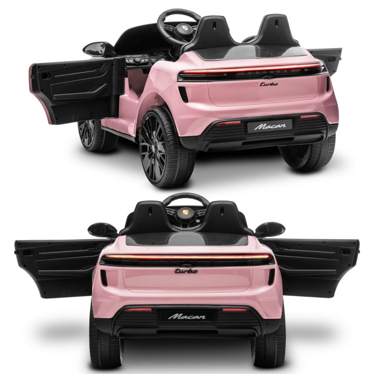 Kahuna Pink Porsche Macan Turbo EV Kids Ride On Car 12V Electric Car image 15