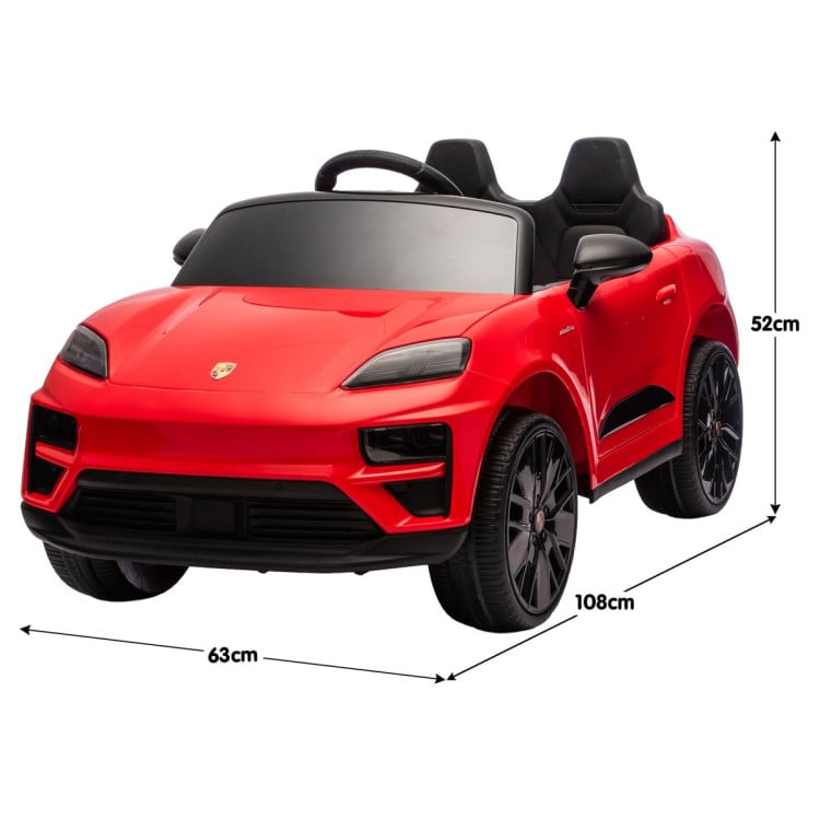 Kahuna Red Porsche Macan Turbo EV Kids Ride On Car 12V Electric Car image 4