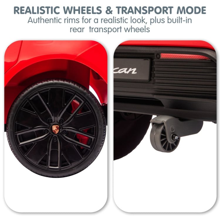 Kahuna Red Porsche Macan Turbo EV Kids Ride On Car 12V Electric Car image 9