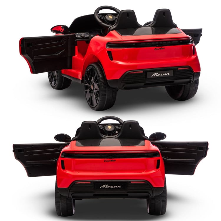Kahuna Red Porsche Macan Turbo EV Kids Ride On Car 12V Electric Car image 15