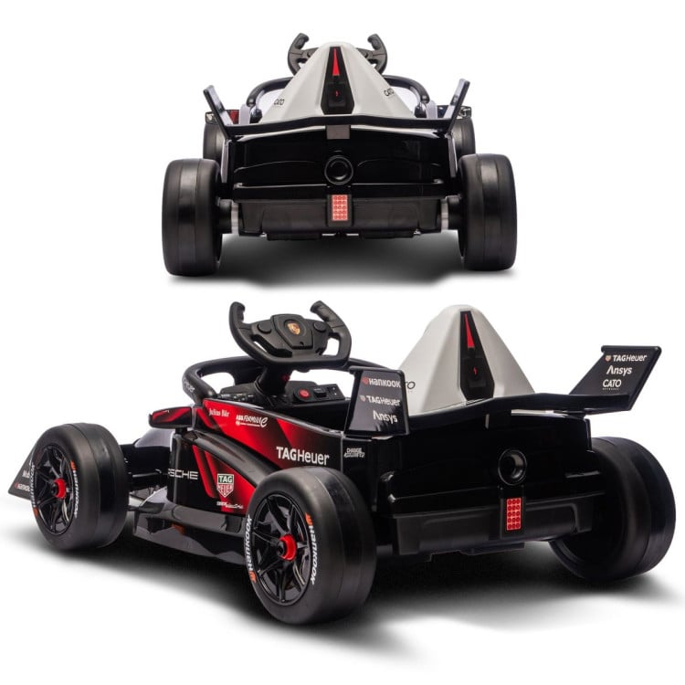 Kahuna Porsche Formula E Kids Electric Ride On Car Remote Control 60W Dual Motors MP3 Player Suspension & Seat Belt image 5