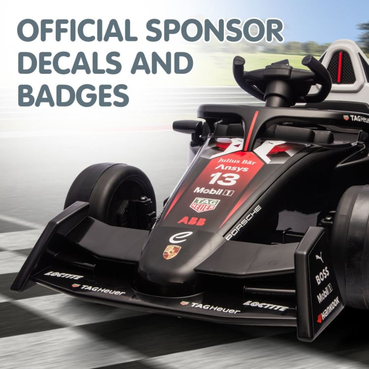 Kahuna Porsche Formula E Kids Electric Ride On Car Remote Control 60W Dual Motors MP3 Player Suspension & Seat Belt image 6