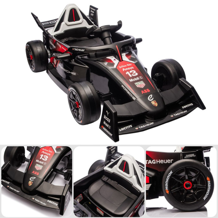 Kahuna Porsche Formula E Kids Electric Ride On Car Remote Control 60W Dual Motors MP3 Player Suspension & Seat Belt image 8