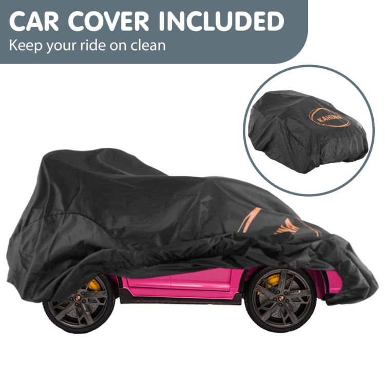 Kahuna Porsche Taycan Turbo S Kids Electric Ride On Car w/Remote Control 90W Four Wheel Suspension 2 Seater w/Seat Belt image 7