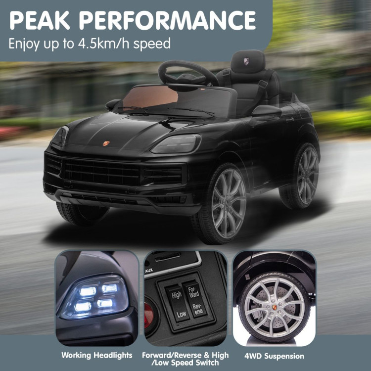 Kahuna Porsche Cayenne E Hybrid Coupe Licensed Kids Electric Ride On Car w/Remote Control 50W Dual Motors Speed Settings image 8
