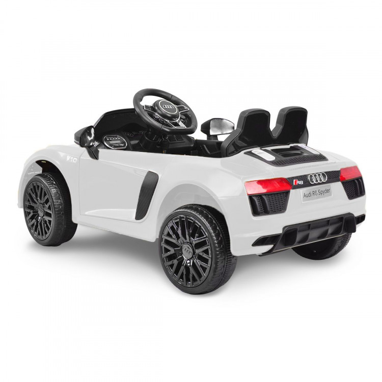 R8 Spyder Audi Licensed Kids Electric Ride On Car Remote Control White image 3