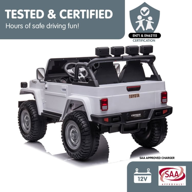 Kahuna Licensed Toyota FJ-40 2-Seat Kids Ride On Electric Toy Car 80W - White image 11