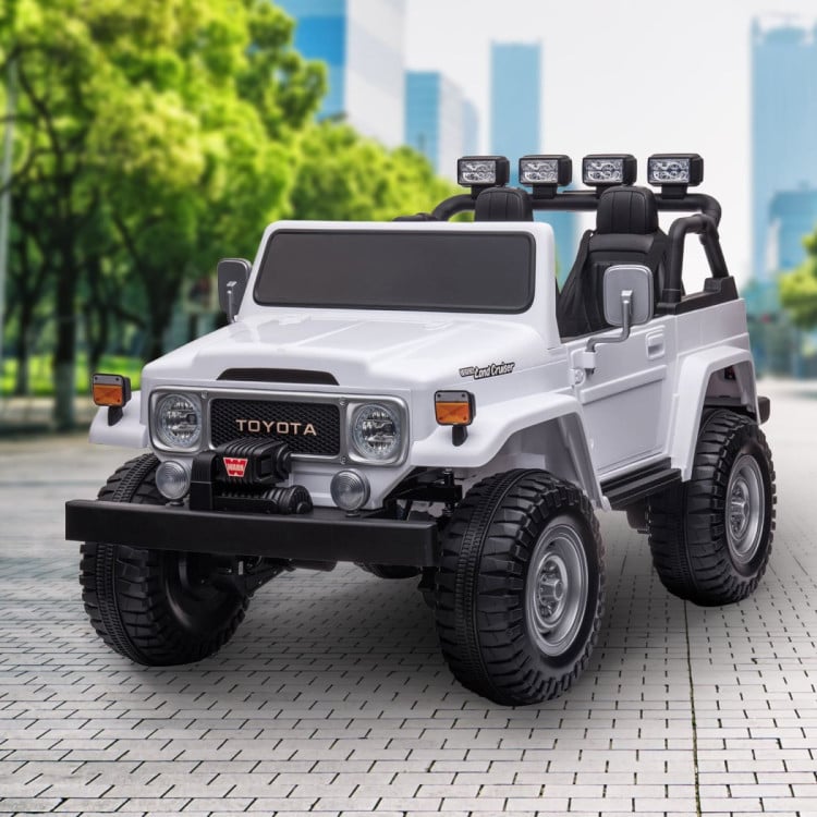 Kahuna Licensed Toyota FJ-40 2-Seat Kids Ride On Electric Toy Car 80W - White image 13