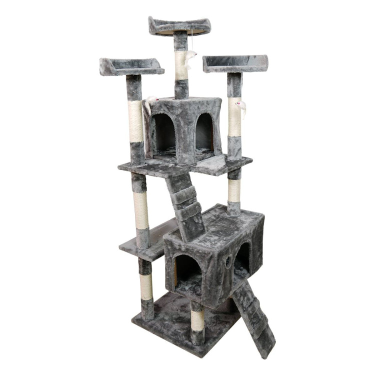 Furtastic 170cm Cat Tree Scratching Post - Silver Grey image 3