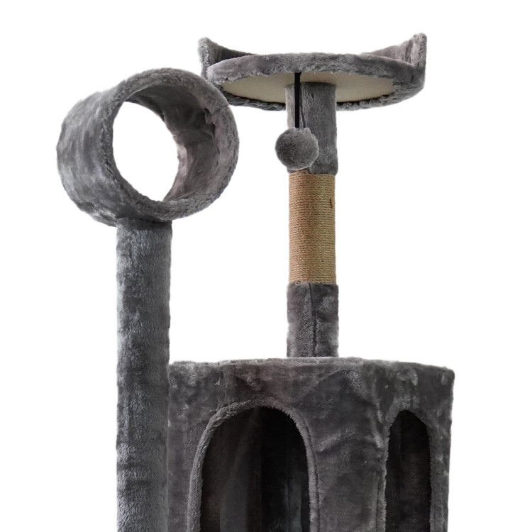 Furtastic 135cm Cat Tree Scratching Post - Dark Grey image 3
