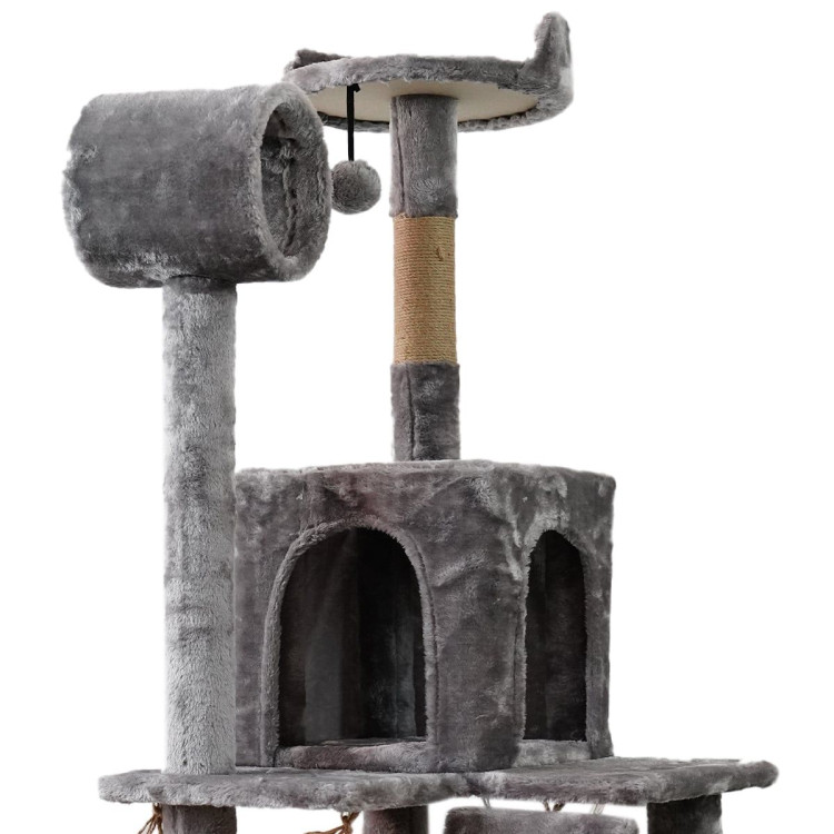 Furtastic 135cm Cat Tree Scratching Post - Silver Grey image 3
