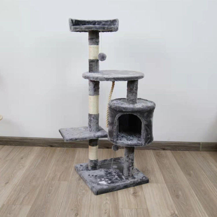 Furtastic 110cm Cat Tree Scratching Post - Silver Grey image 6
