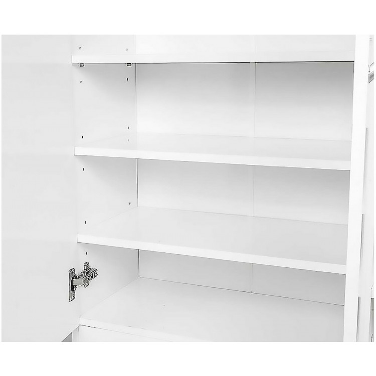 21 Pairs Shoe Cabinet Rack Storage Organiser - 80 x 30 x 90cm - White image 3