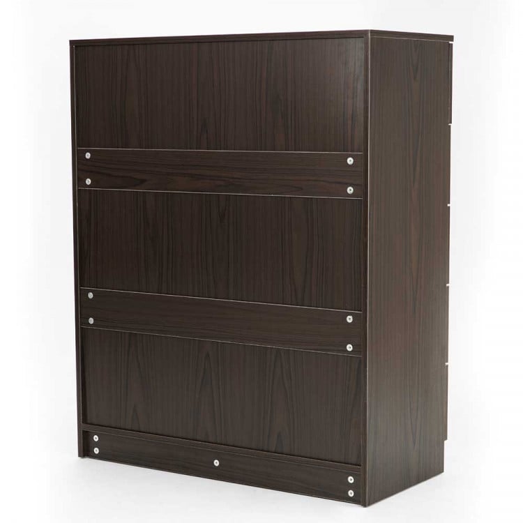 Tallboy Dresser 6 Chest of Drawers Cabinet 85 x 39.5 x 105 - Brown image 3