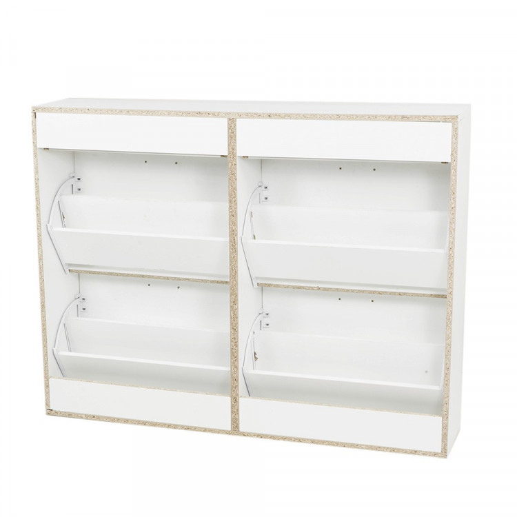 Shoe Cabinet Organizer Storage Rack 1200 x 240 x 920 - White image 3