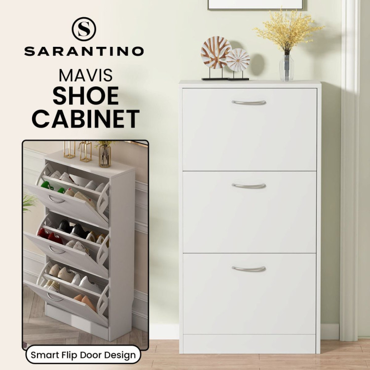 Sarantino Mavis Shoe Cabinet - White image 10