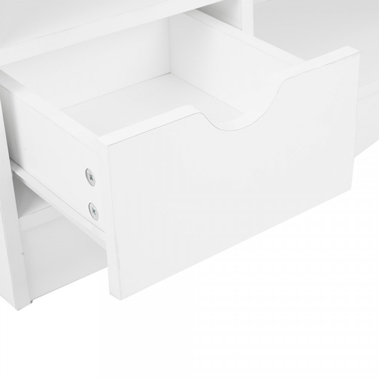 Shoe Rack Cabinet Organiser Brown Cushion - 80 x 30 x 45 - White image 6