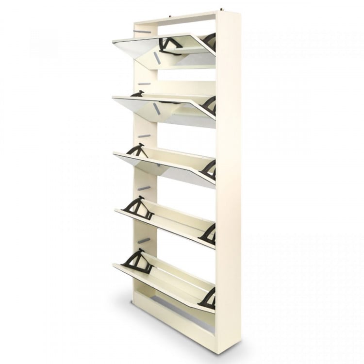 Mirrored Shoe Storage Cabinet Organizer - 63 x 17 x 170cm image 4