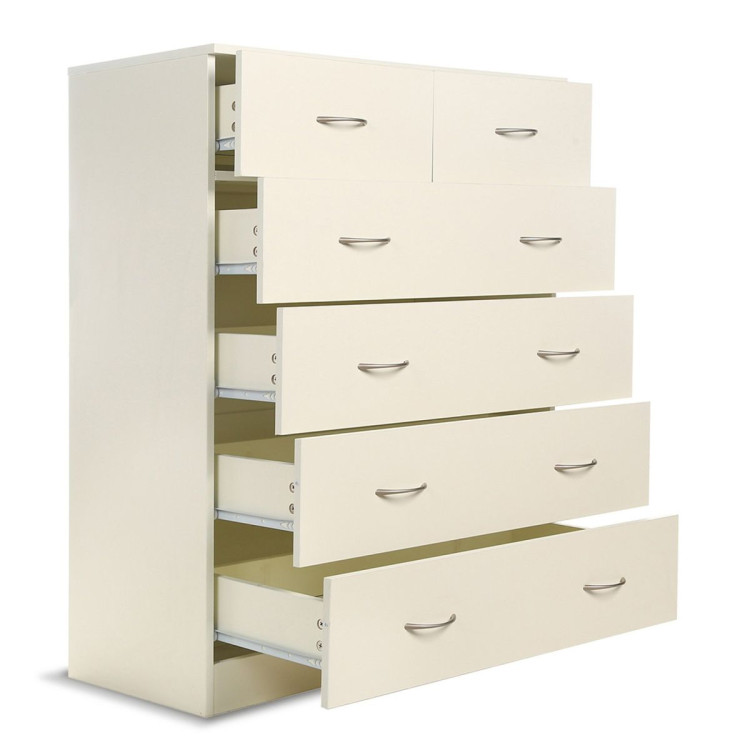Sarantino Tallboy Dresser 6 Chest Of Drawers Cabinet 85 x 39.5 x 105cm in White image 4