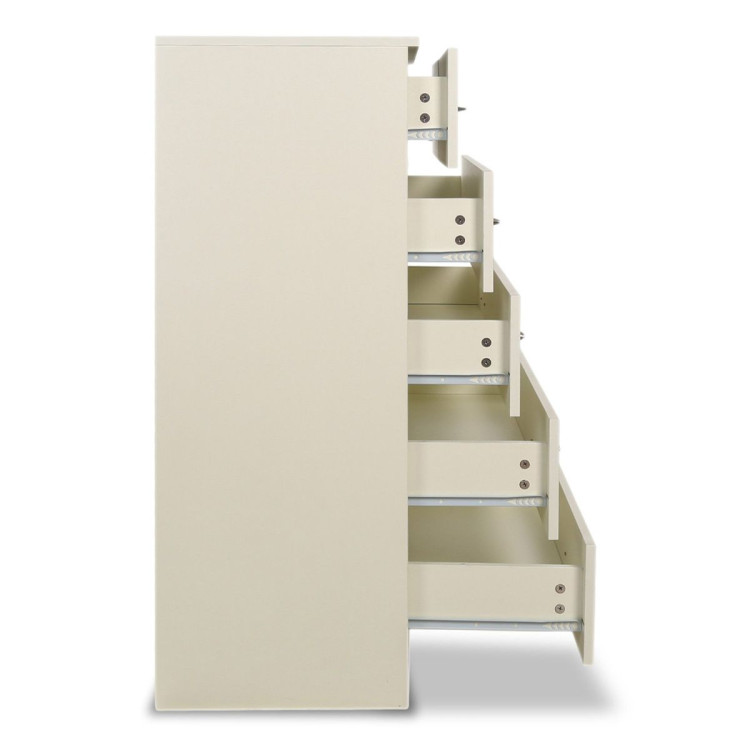 Sarantino Tallboy Dresser 6 Chest Of Drawers Cabinet 85 x 39.5 x 105cm in White image 5