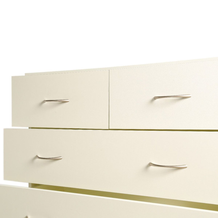 Sarantino Tallboy Dresser 6 Chest Of Drawers Cabinet 85 x 39.5 x 105cm in White image 10
