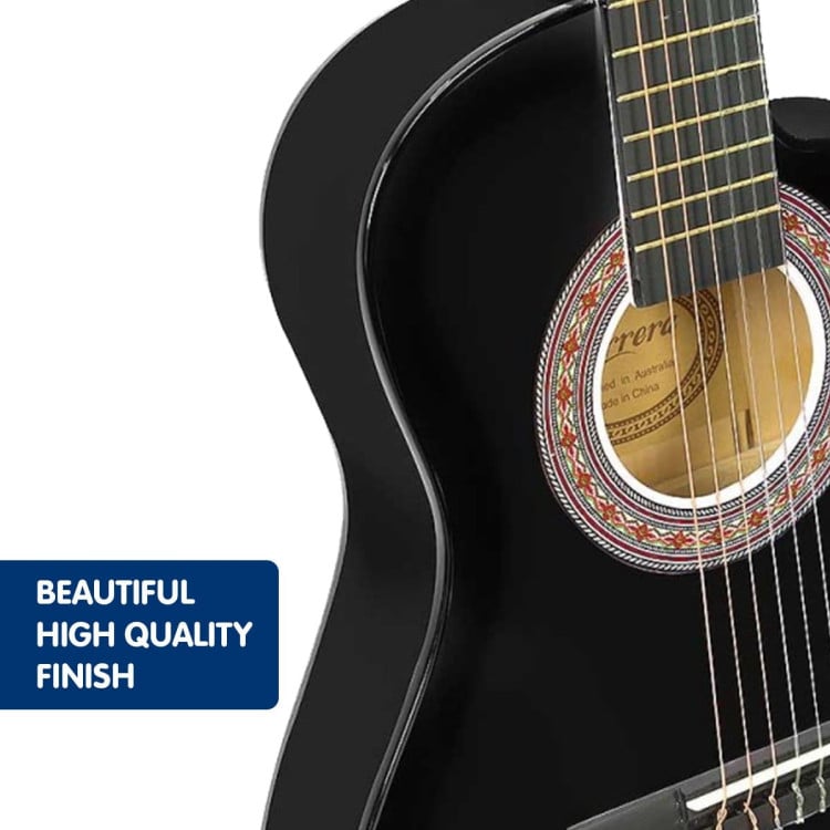 Karrera Childrens 34in Wooden Acoustic Guitar Kids - Black image 5