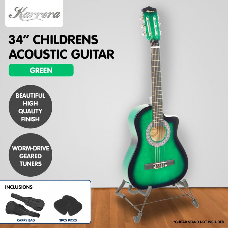 Karrera Childrens Acoustic Guitar - Green image 7