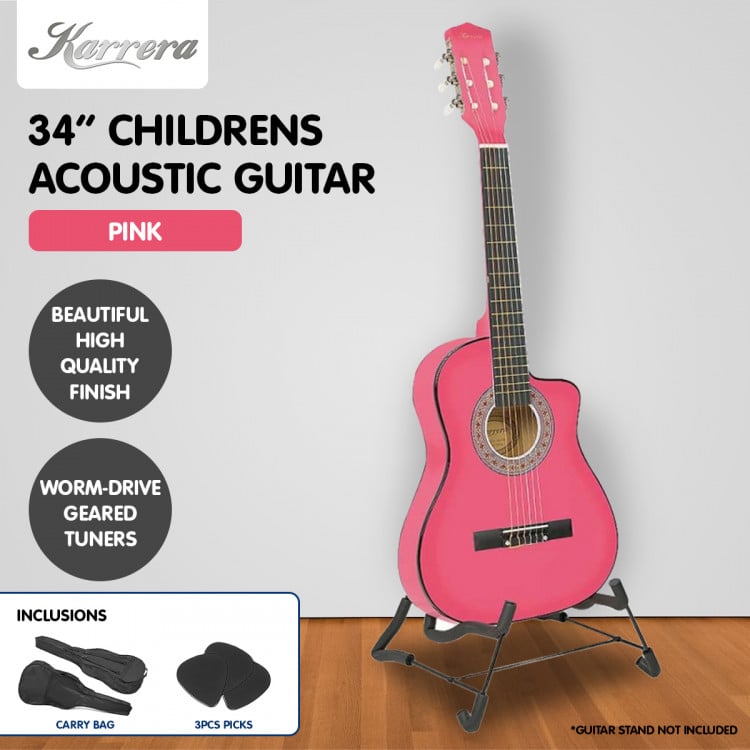 Karrera Childrens Acoustic Guitar - Pink image 7