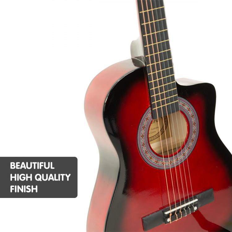 Karrera Childrens Acoustic Guitar - Red image 4