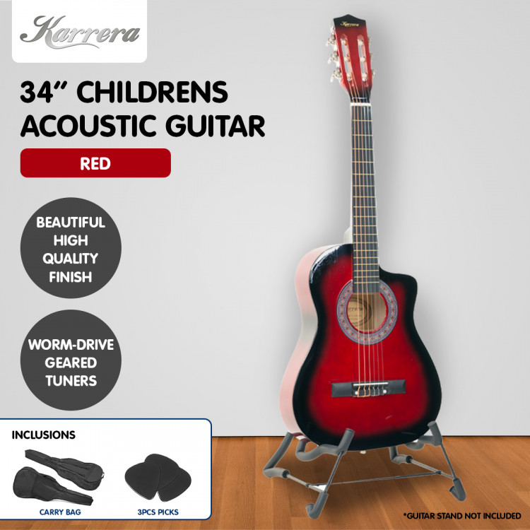 Karrera Childrens Acoustic Guitar - Red image 6