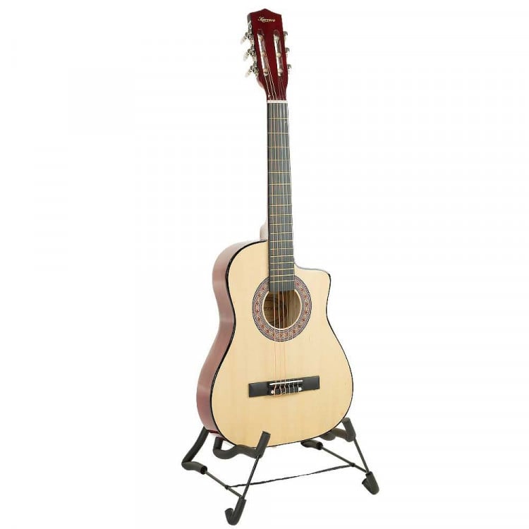 38in Cutaway Acoustic Guitar with guitar bag - Natural image 2