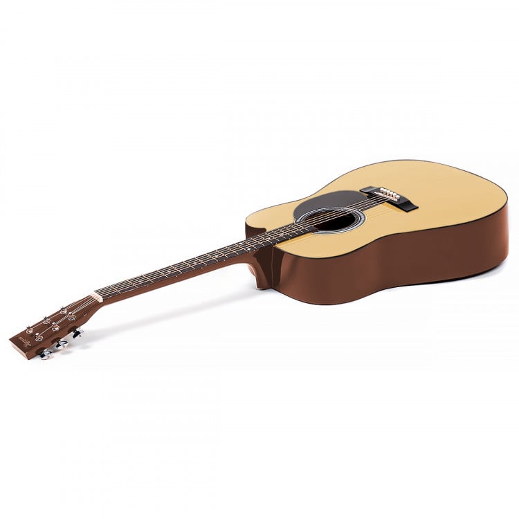 38in Pro Cutaway Acoustic Guitar with guitar bag - Natural image 6