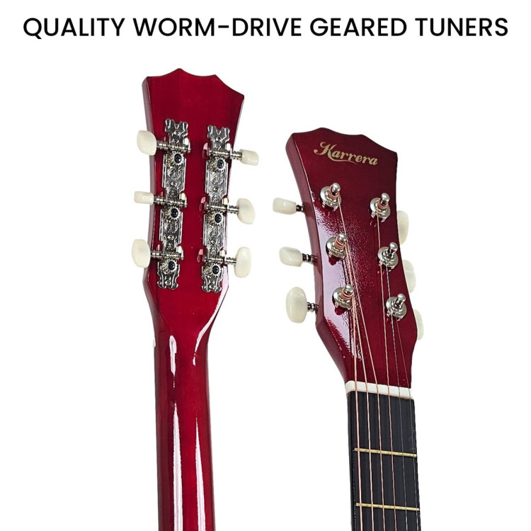 38in Pro Cutaway Acoustic Guitar with guitar bag - Natural image 9