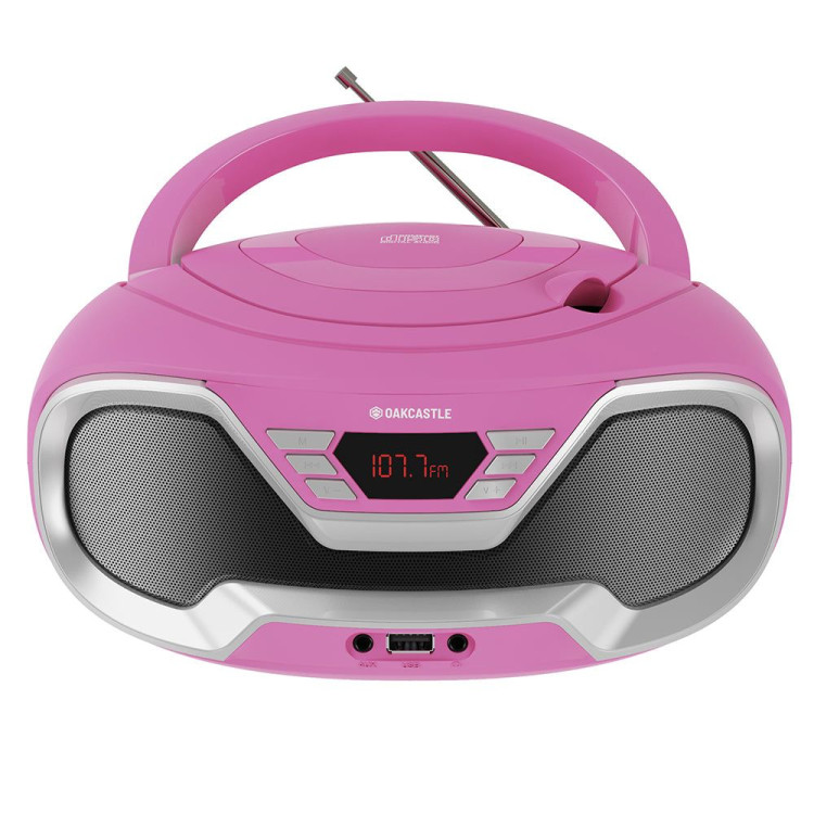 Oakcastle Cd200 Portable Bluetooth Cd Player-pink