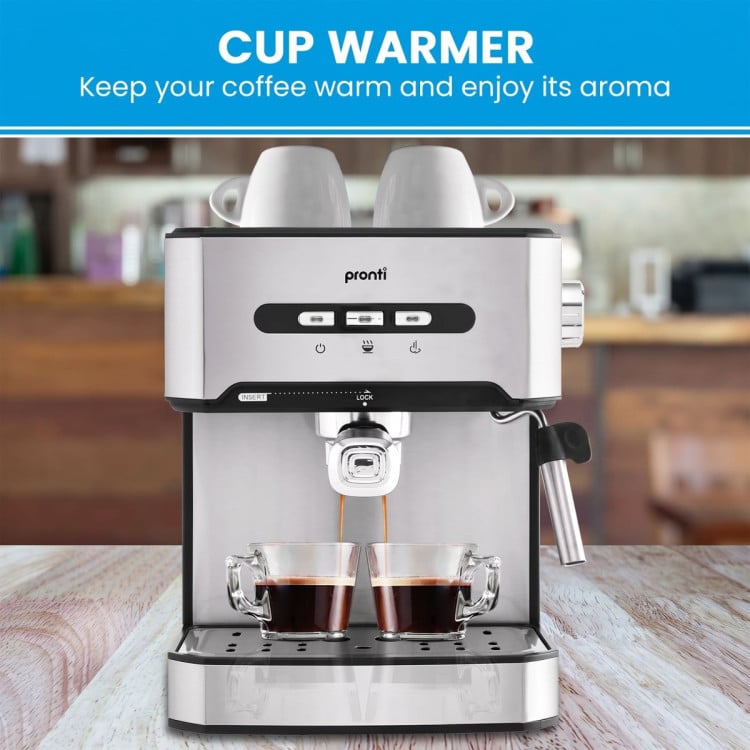 Pronti 1.6L Automatic Coffee Espresso Machine with Steam Frother image 8
