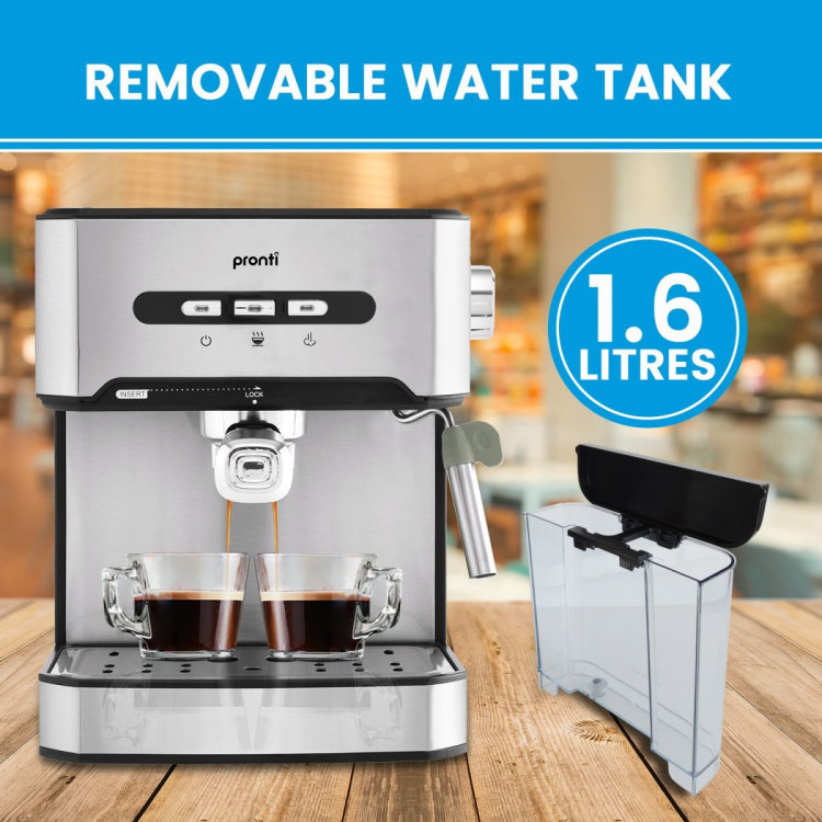 Pronti 1.6L Automatic Coffee Espresso Machine with Steam Frother image 6