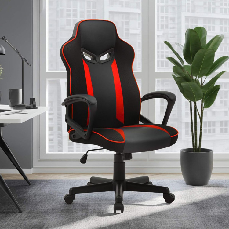 Sarantino Fayzo Racing Office Gaming Chair in Black and Red Desk Seat image 9