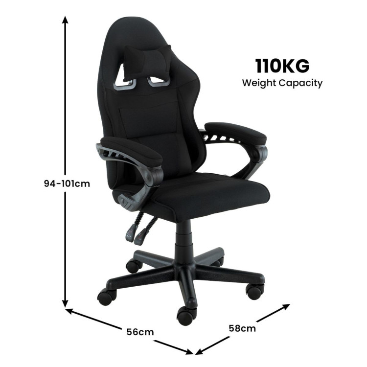 Sarantino Antre Kids Study Gaming Chair in Black image 5
