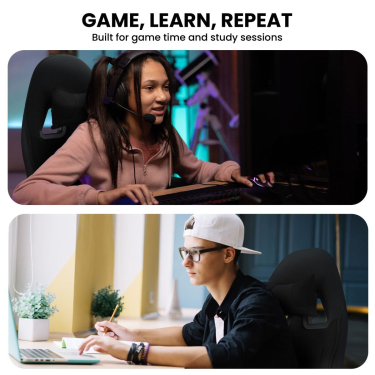 Sarantino Antre Kids Study Gaming Chair in Black image 7
