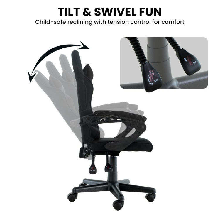 Sarantino Antre Kids Study Gaming Chair in Black image 8